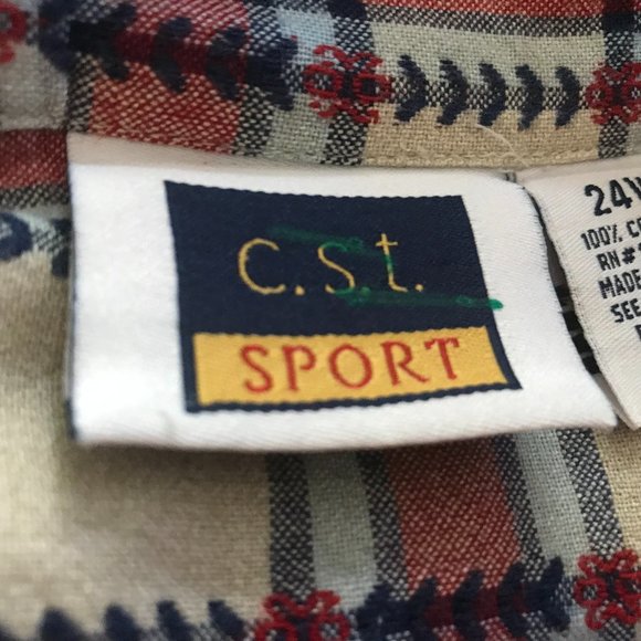 CST Sport Women's Plaid Shirt - 24W - Picture 10 of 10